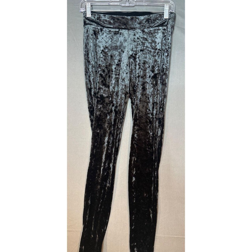 Torrid Womens Size 00/M Black Crushed Velvet Flare Pants Stretch Goth Holiday